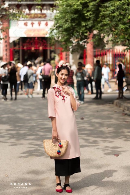 Áo dài cách tân dáng suông cao cấp