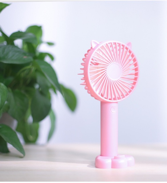 Quạt điện cầm tay kèm đế giữ điện thoại