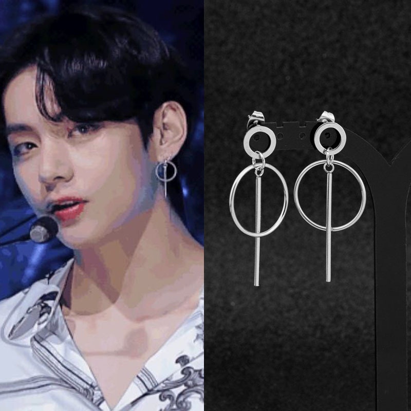 Khuyên tai V BTS vòng tròn