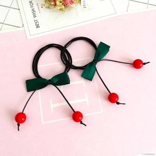 Dây Buộc Tóc Co Giãn Hình Quả Cherry Đỏ