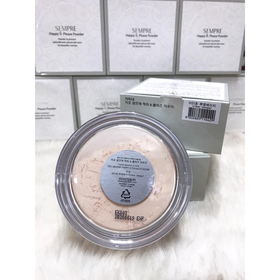 Phấn Phủ Kiềm Dầu - Dạng Bột - GEO SEMPRE Happy & Please Powder Hàn Quốc | BigBuy360 - bigbuy360.vn