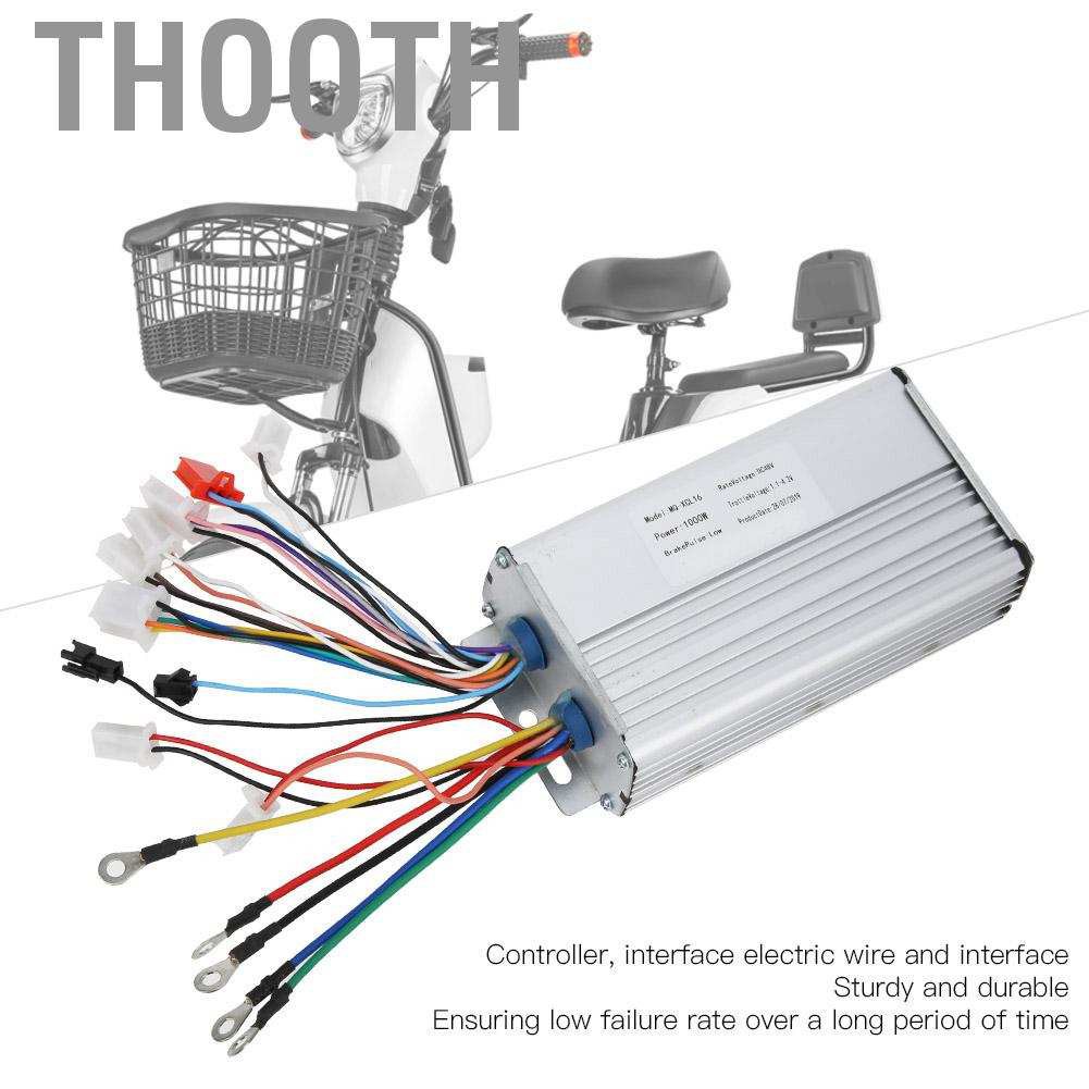 Thooth 48V 1000W Brushless Motor Controller Low Failure Rate for Electric Bicycle Scooter