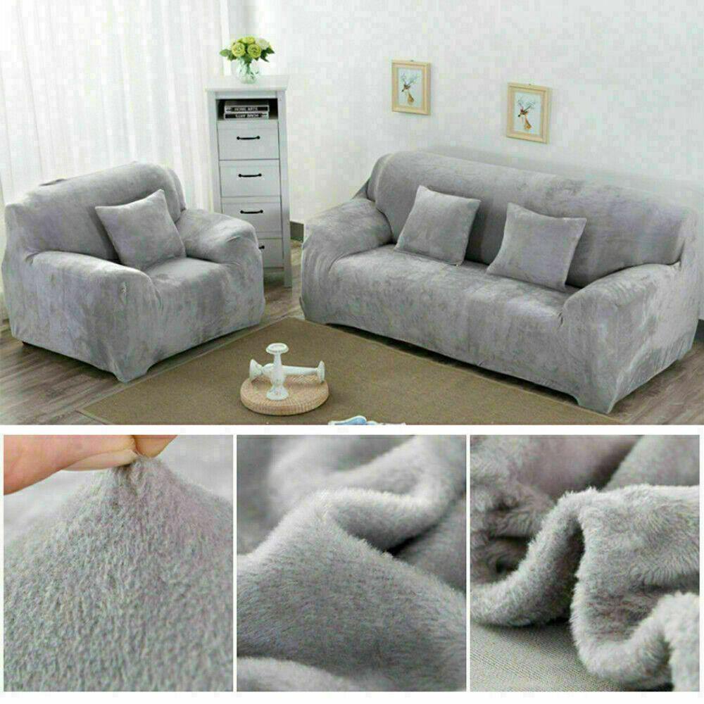 KUNHEV Vỏ Bọc Ghế Sofa 1 / 2 / 3 / 4 Chỗ Ngồi Bằng Vải Bông Đàn Hồi Mềm Mại Hiện