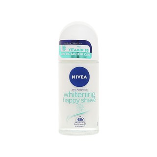 Lăn khử mùi Nivea Whitening Happy Shave trắng mịn làm dịu da 50ml