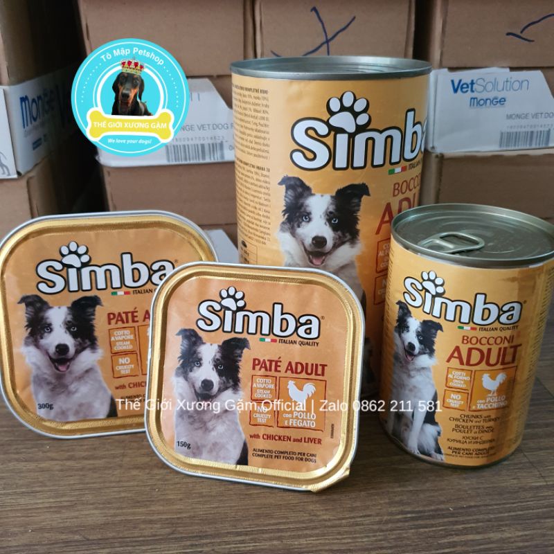 [1.23KG] PATE SIMBA CỦA HÃNG MONGE Ý LON KHỔNG LỒ 1.23KG