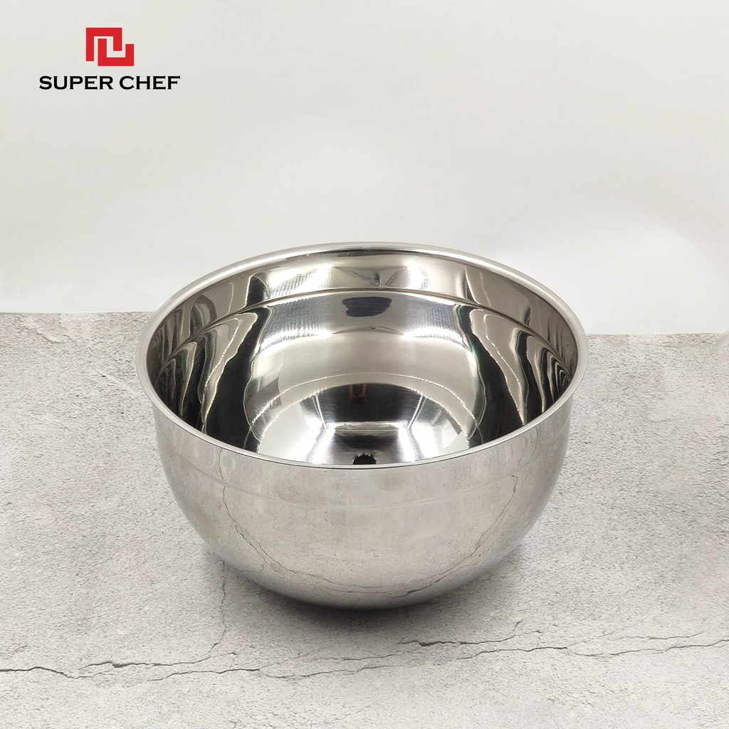 Thau Inox 304 Dày Thành Cao Super Chef Siêu Bền, Sáng Bóng