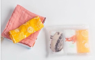 set 3 khăn sữa sợi tre Muslin tree