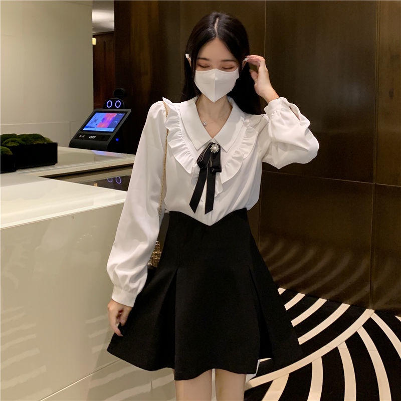 Áo Sơ Mi Tay Dài Kiểu Pháp Thời Trang Mùa Thu Thanh Lịch