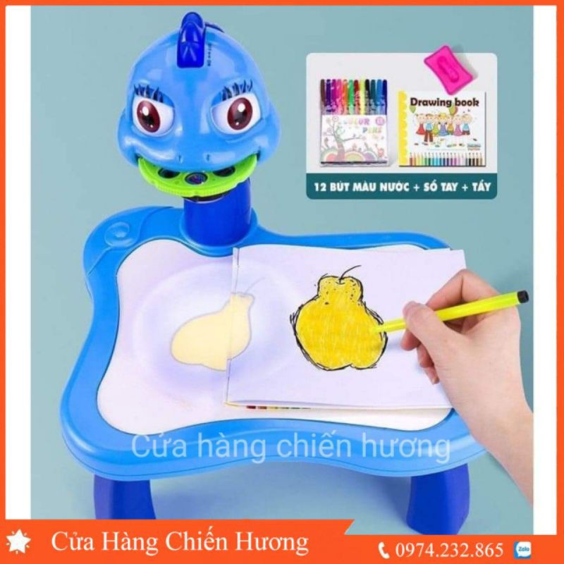 Bàn vẽ thông minh có đèn chiếu tranh ảnh và nhạc cho bé tập tô vẽ - projector painting