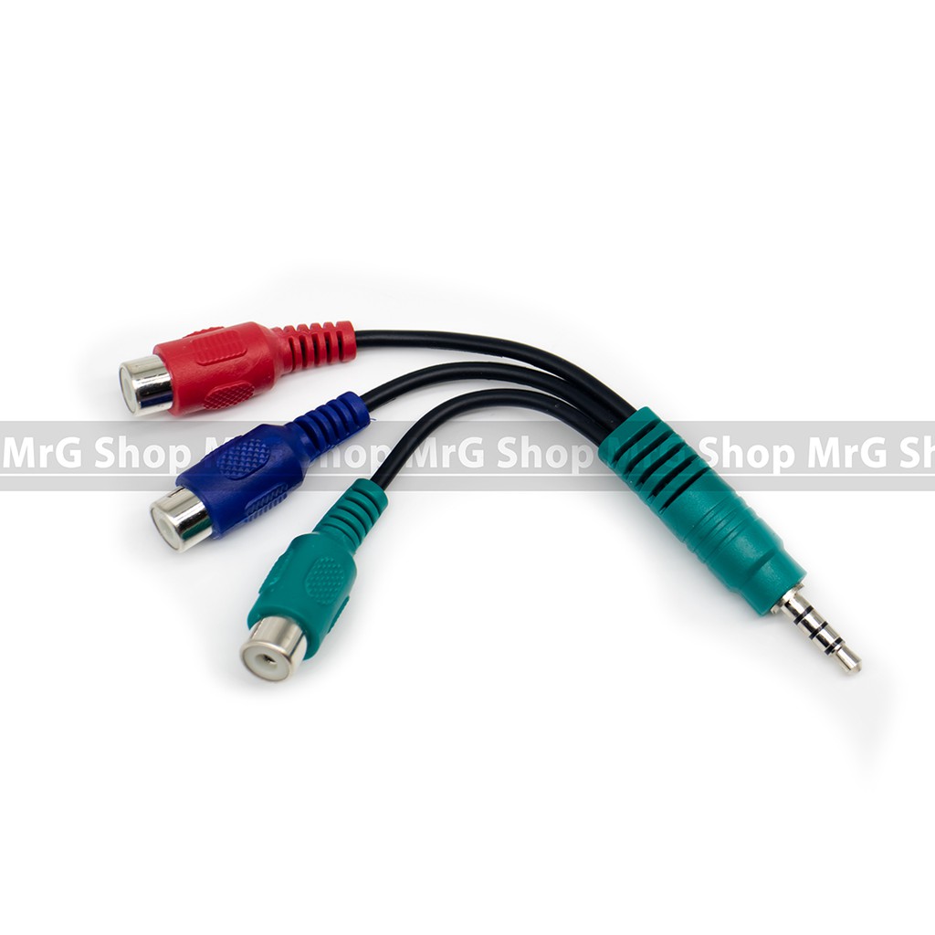 Dây Cáp 3.5 Ra 3 Đầu AV, Hoa Sen truyền hình ảnh, âm thanh từ tvibox ra tivi