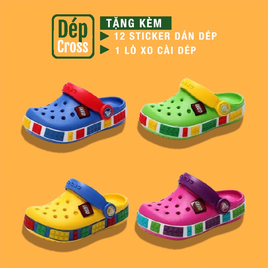 dép Cross cho bé bít đầu nhiều màu LG tặng thêm 6 sticker