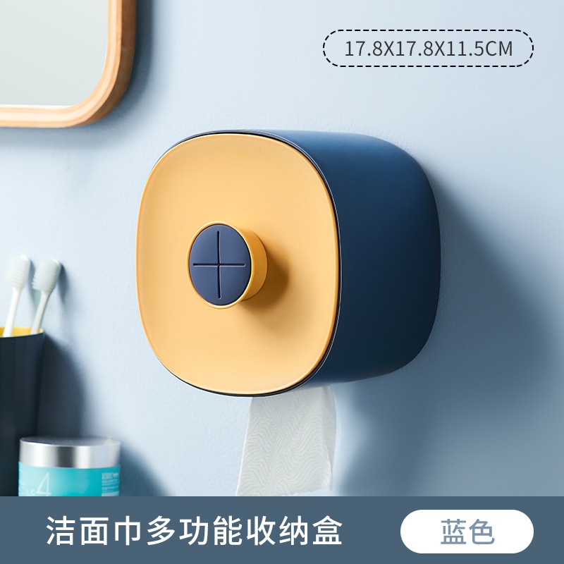 Hộp đựng cuộn giấy vệ sinh gắn tường không cần khoan lỗ chống thấm nước tiện dụng