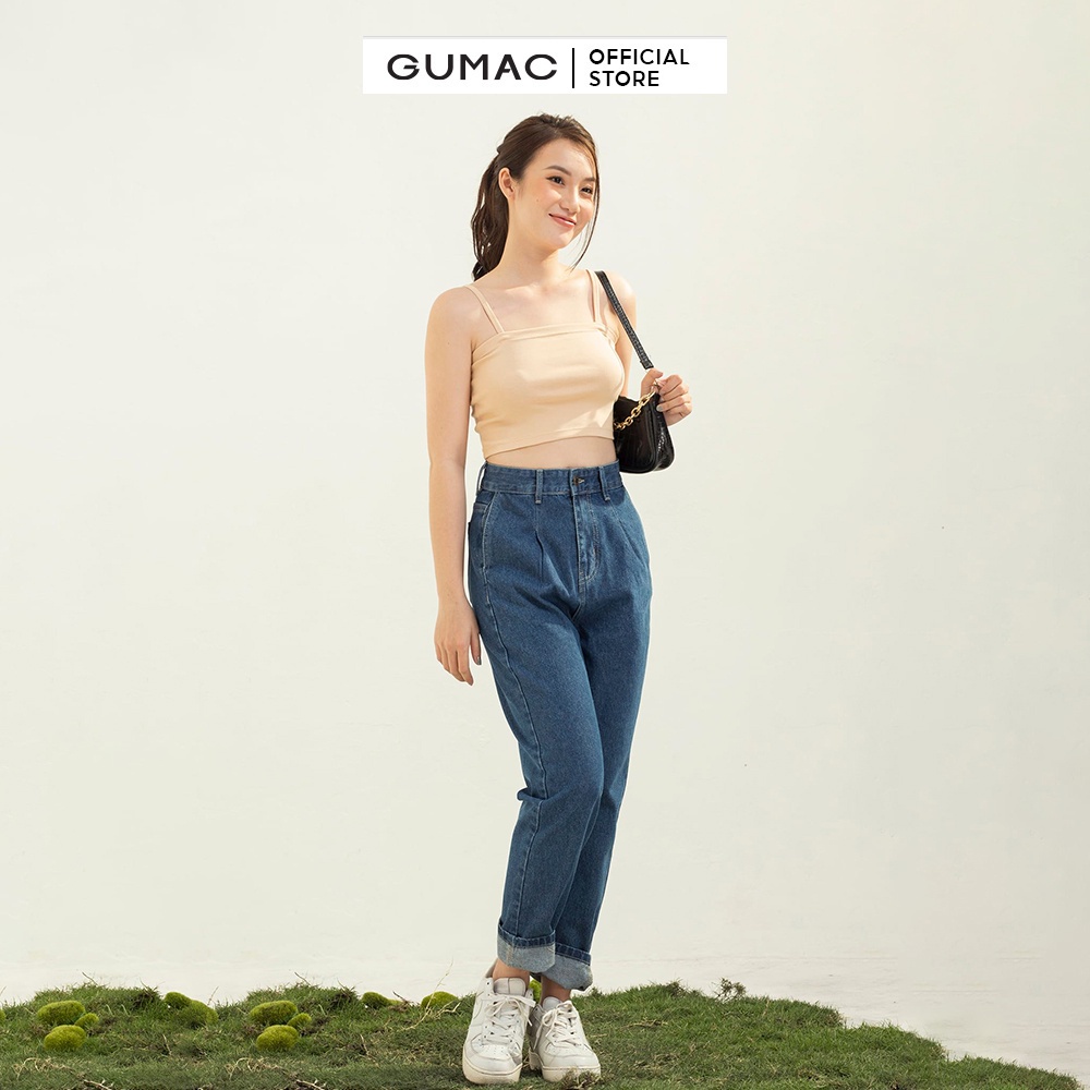 Quần jean nữ xếp ly thời trang GUMAC QJC03065 | BigBuy360 - bigbuy360.vn