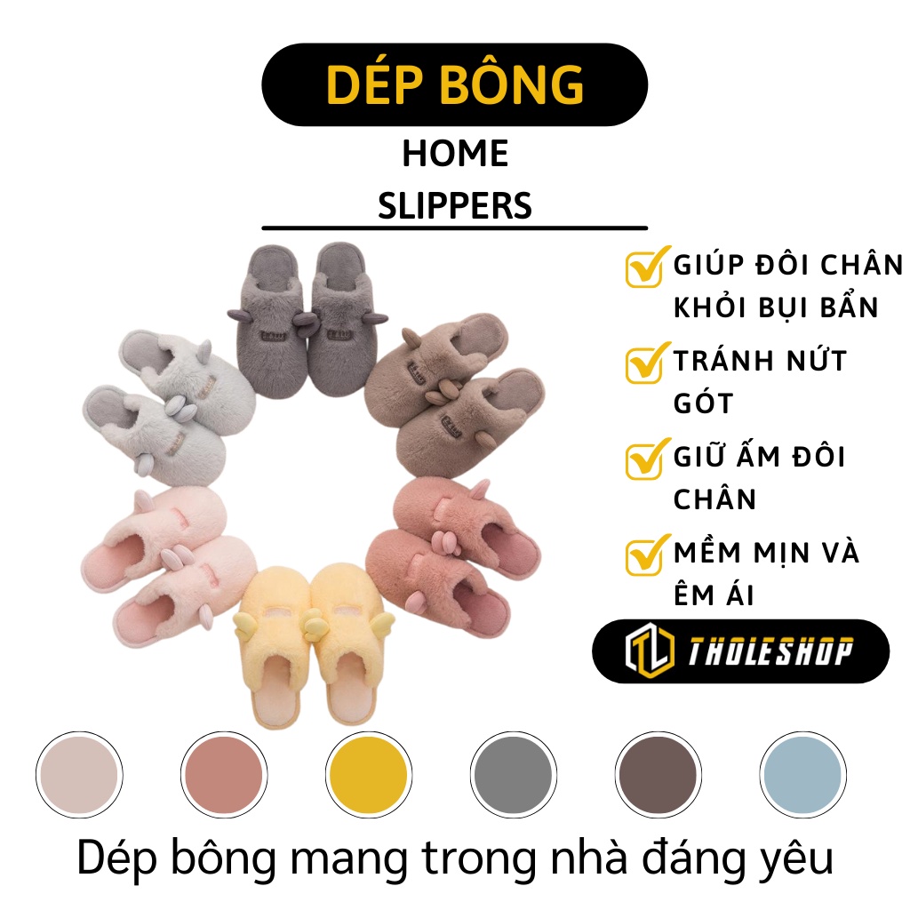 Déo Đi Trong Nhà - Dép Lông Nam Nữ Đi Trong Nhà, Văn Phòng Hình Tuần Lộc Đáng Yêu 8624