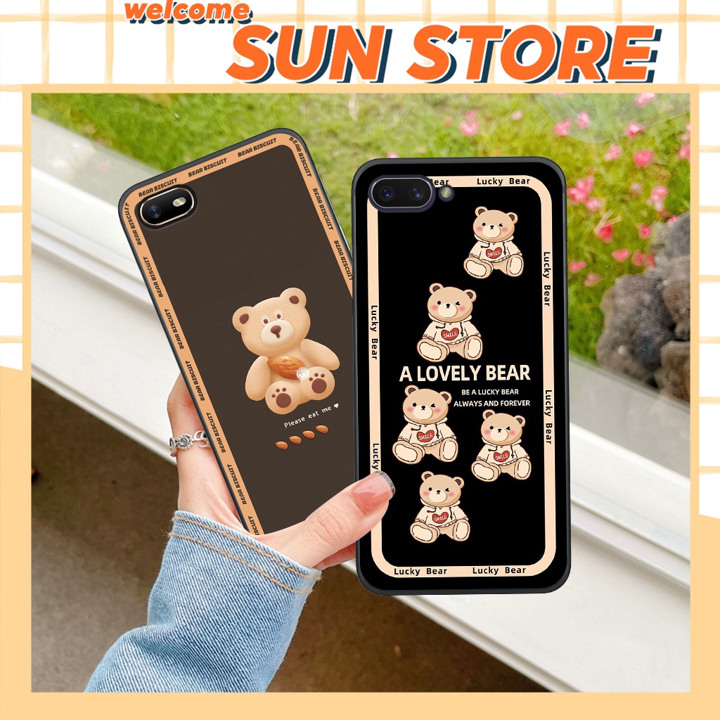 Ốp Oppo A3S/ A1K gấu cute, dễ thương, ốp lưng dẻo thời trang giá rẻ