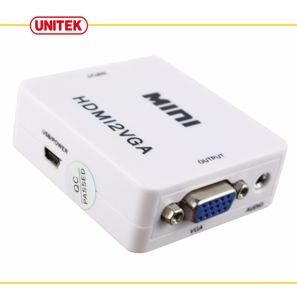 Bộ chuyển đổi tín hiệu HDMI sang VGA mini - từ máy tính, laptop lên màn hình TV, máy chiếu