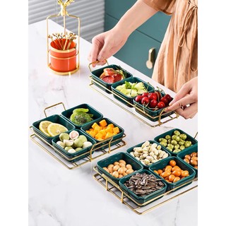 Khay , bát sứ đựng đồ ăn , hoa quả , bánh mứt kẹo ngày tết
