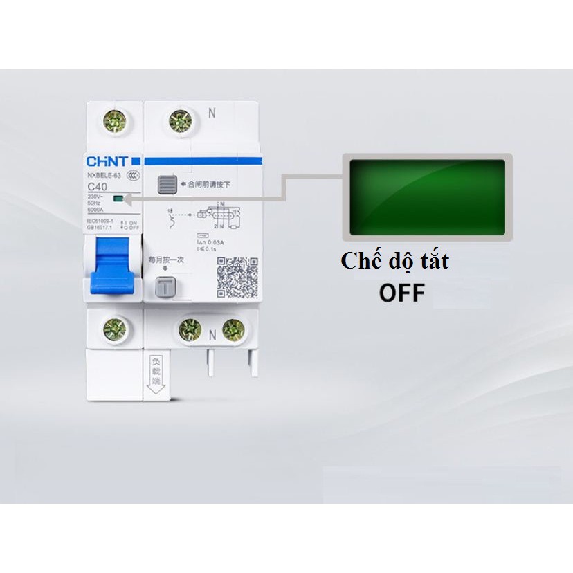 Cầu dao chống giật CHINT 1P-32A  dùng cho bình nóng lạnh, máy bơm, tủ lạnh...