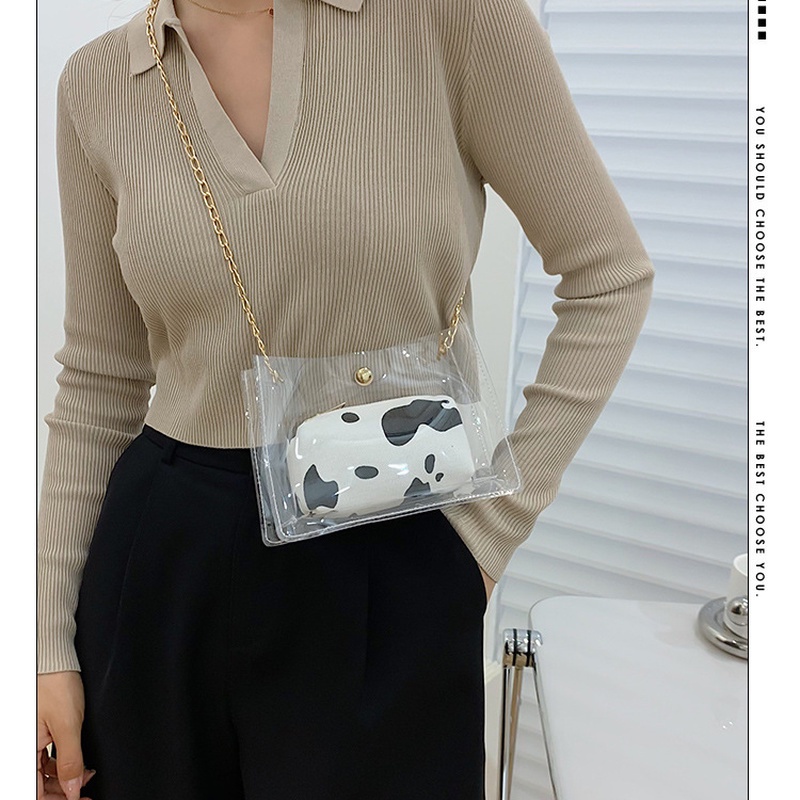 Túi Đeo Chéo Trong Suốt Chất Liệu pvc Chống Thấm Nước NB00203