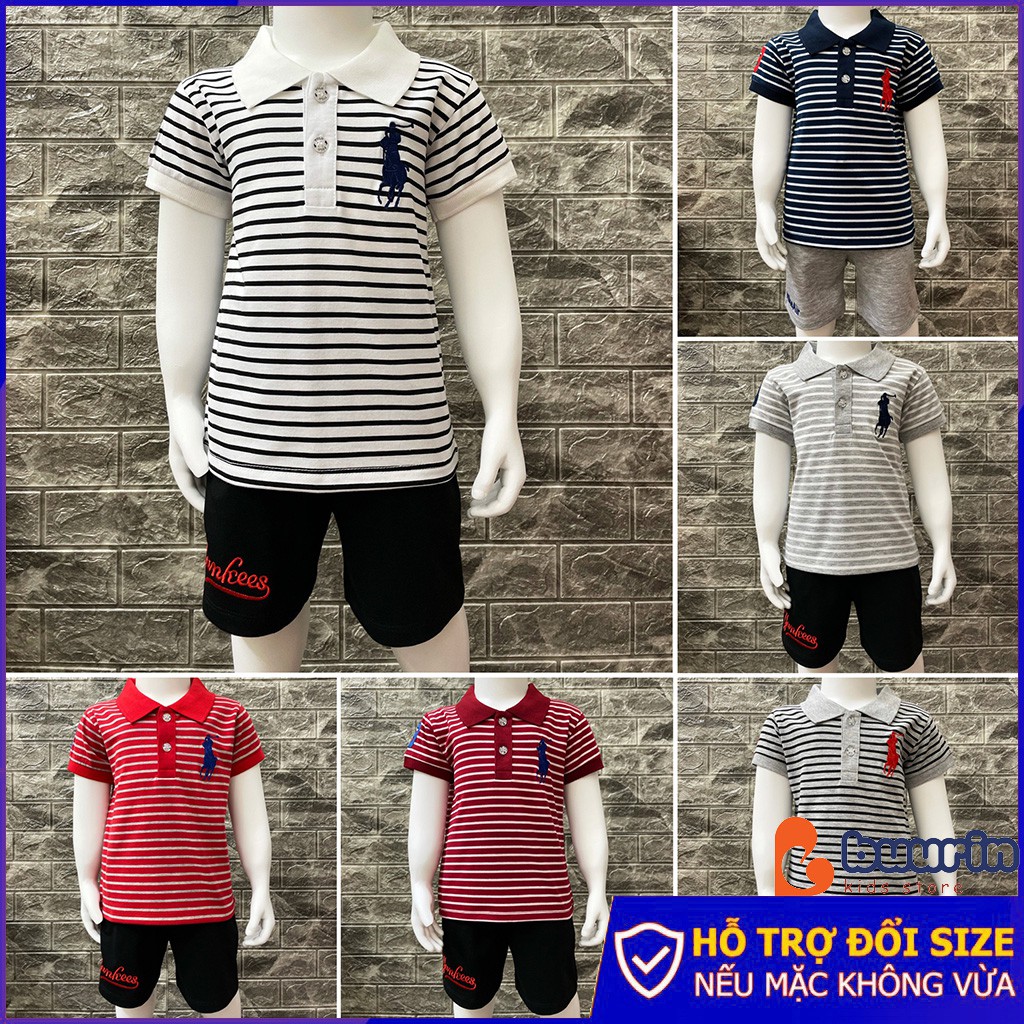 Áo thun polo bé trai size đại 16 - 38kg | PL17L