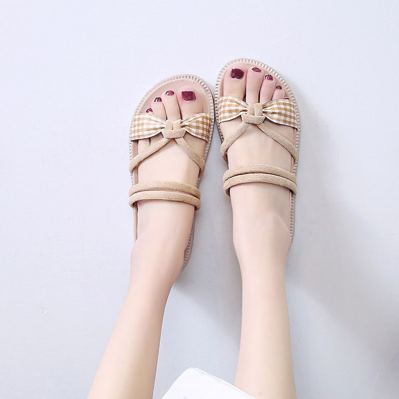 Xăng đan Hai Quai Đế Phẳng Phong Cách La Mã Thời Trang Mùa Hè Hàng Mới Năm 2021 Dễ Phối Đồ Phong Cách Hàn Quốc Dành Cho Bạn Nữ Mang Đi Biển