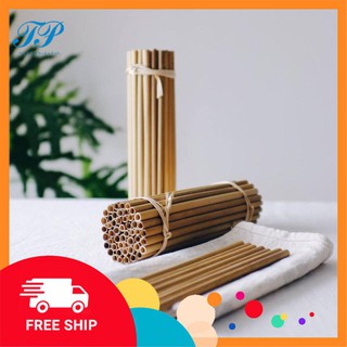 100 Ống hút tre ( tặng 5 cây cọ xơ dừa) cho quán cafe, nhà hàng