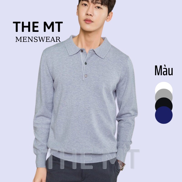 Áo len nam cổ bẻ THE MT phong cách Hàn Quốc mẫu mới 2021