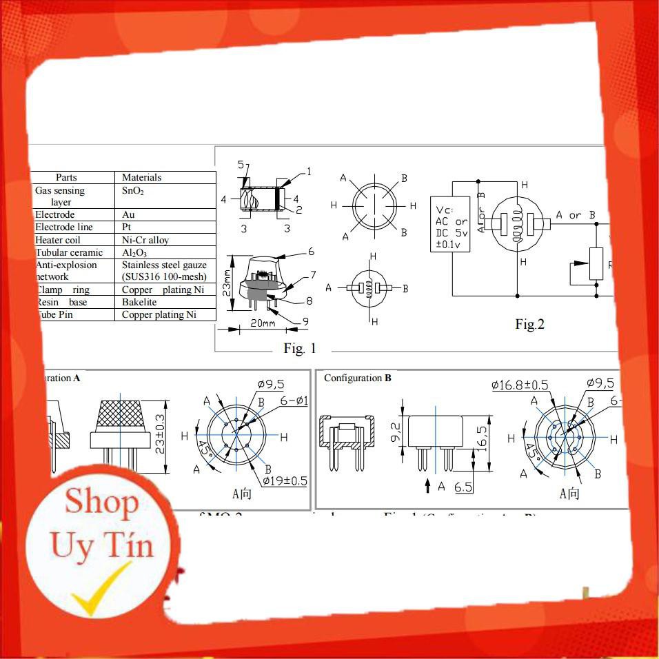 Module cảm biến khí GAS MQ2 - B2H9