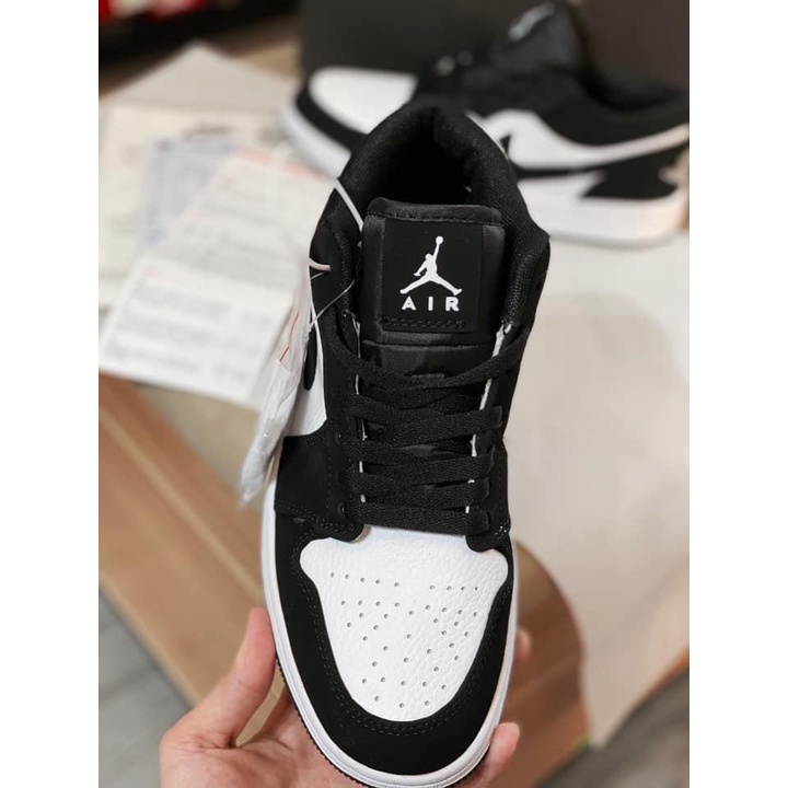 Giày Jordan cổ thấp Panda màu đen trắng nam nữ, Giày Jordan 1 low đen trắng quốc dân cực dễ phối đồ, Sneaker JD1 đen đẹp | BigBuy360 - bigbuy360.vn