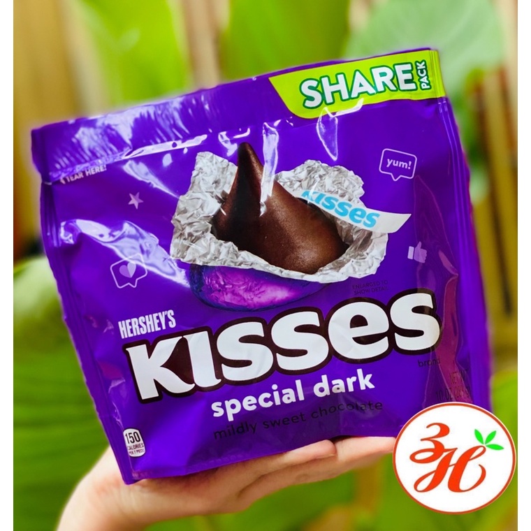 Túi Socola đắng Kisses Ú 283g date T8/24 Mỹ