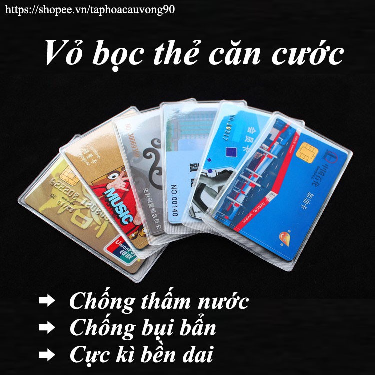BỘ 8 vỏ bọc thẻ căn cước bằng lái thẻ tín dụng chống thấm nước