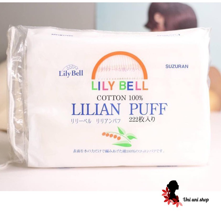 Bông Tẩy Trang Lily Bell Lilian Puff 222 Miếng Nhật Bản