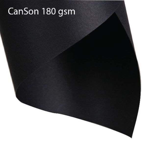 Combo Giấy Vẽ Canson Đen 180gsm 10 tờ A5/A4/A3