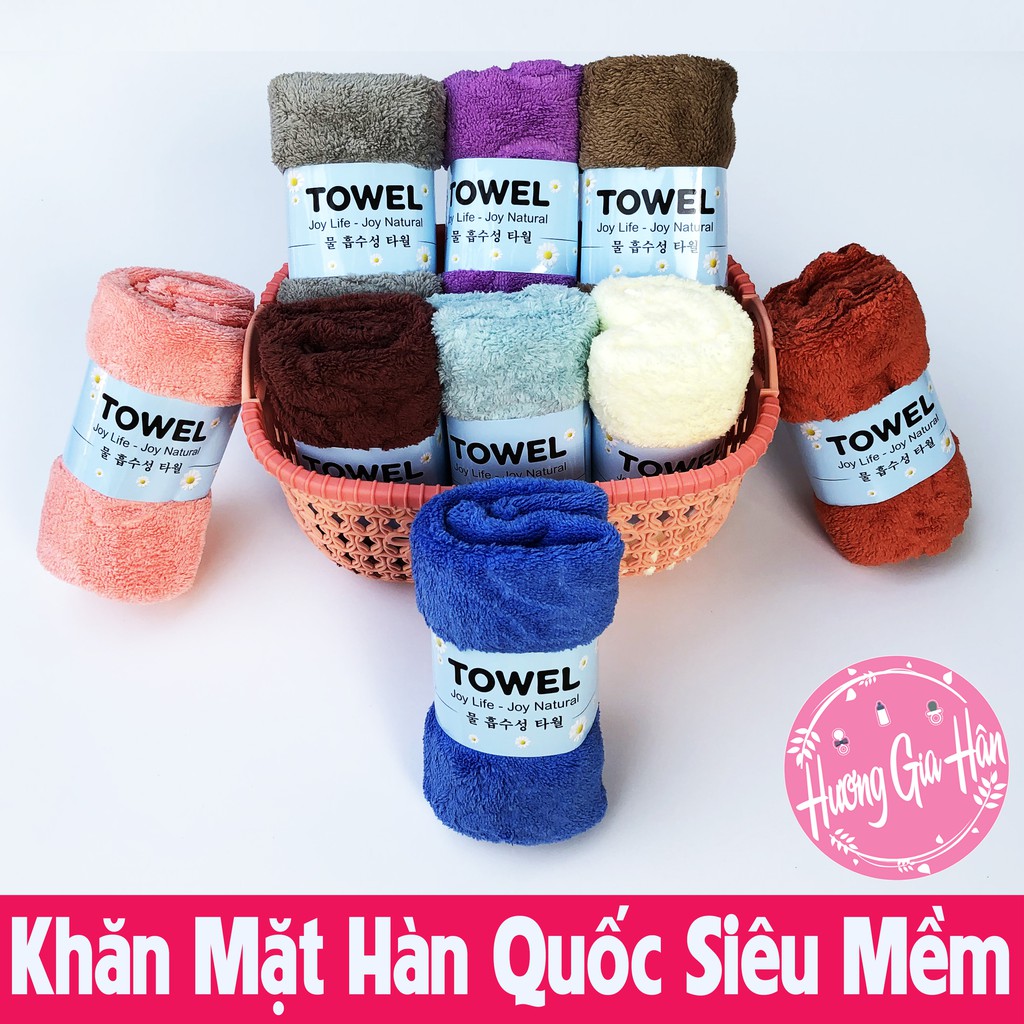 Khăn Mặt Hàn Quốc Siêu Mềm Mại Siêu Thấm Hút - Kích Thước 50x30cm [1 Chiếc]