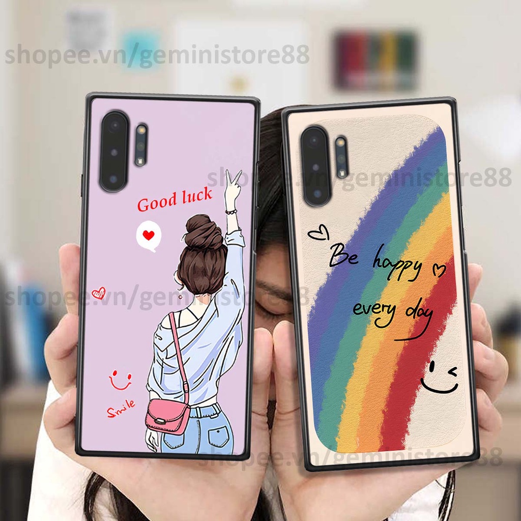 Ốp Samsung Note 10 / Note 10 Plus / Note 10+ in hình cô gái be happy trẻ trung cá tính năng động