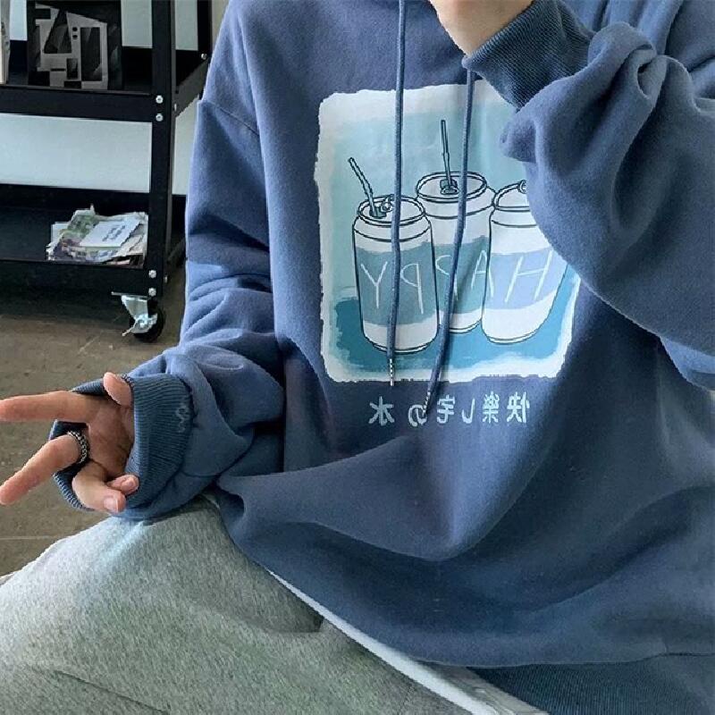 Áo hoodie dáng rộng thời trang Hàn Quốc có 4 màu tùy chọn cỡ M-5XL