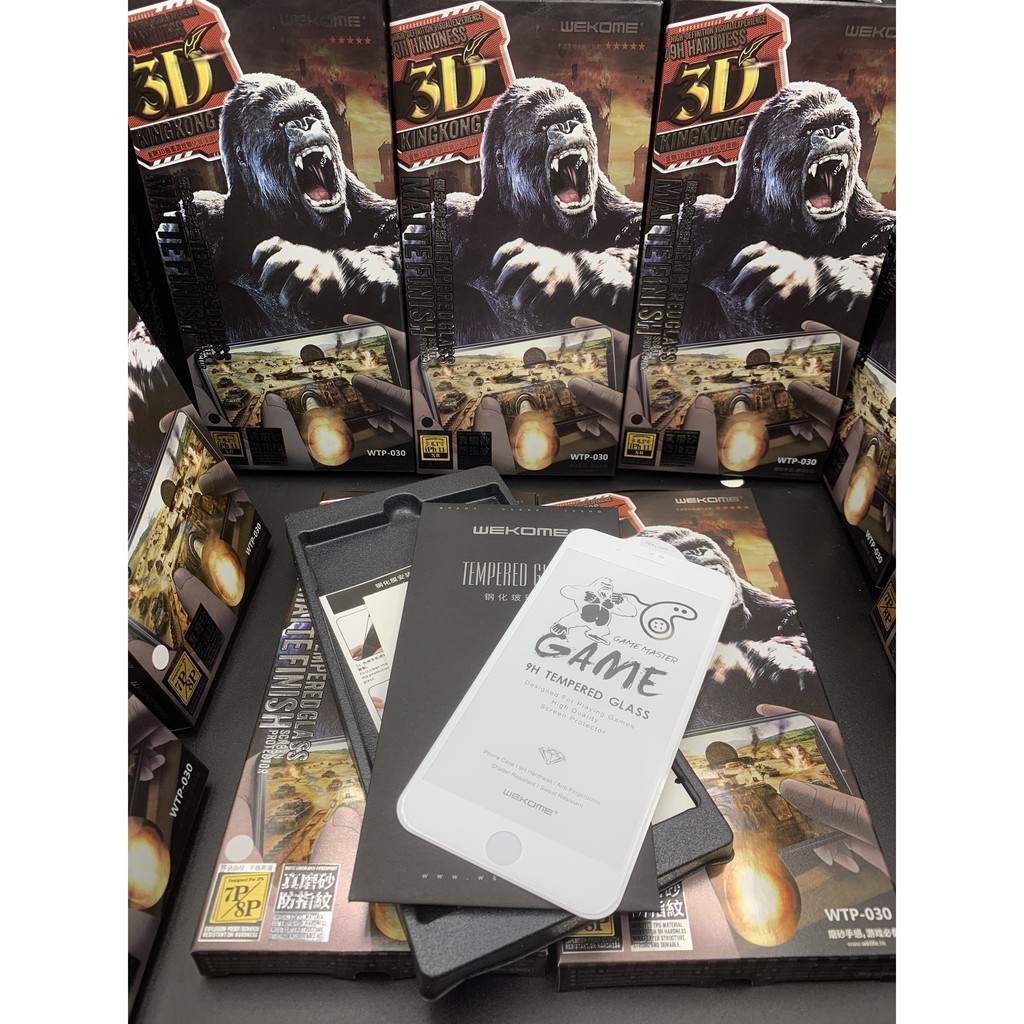 Cường Lực GAME Kingkong 3D Chống Vân Tay cho iphone 7plus--&gt;12promax Chính Hãng WK