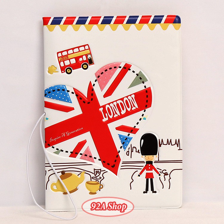 Vỏ hộ chiếu Passport london 3D