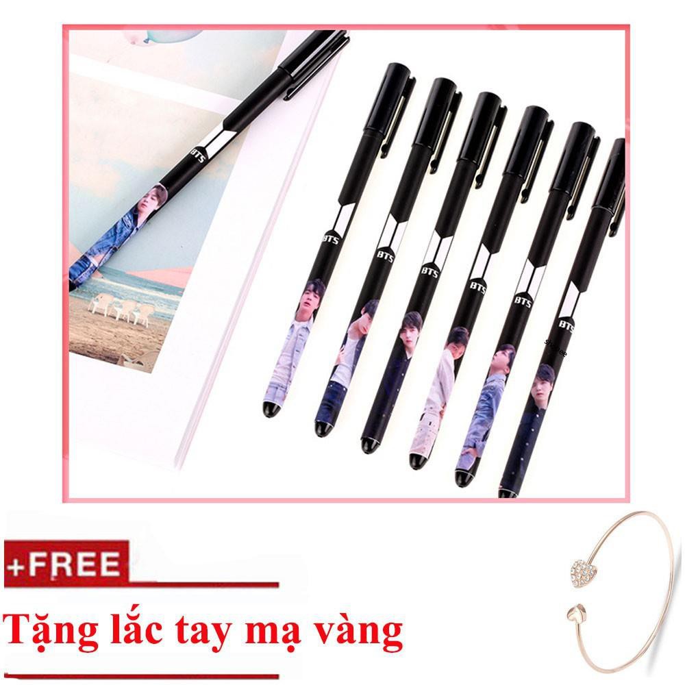 Combo 8 bút BTS + tặng lắc tay mạ vàng [cao cấp]