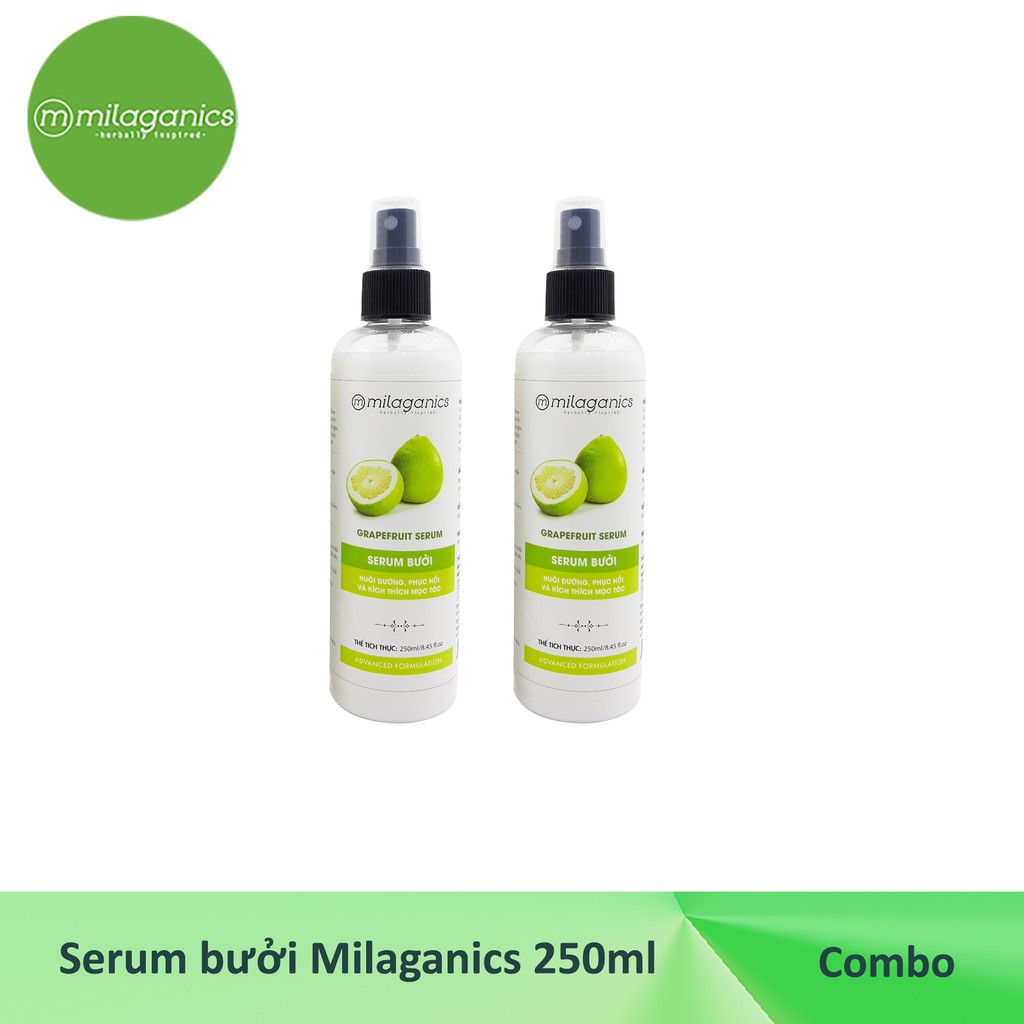 Combo 2 Serum bưởi kích thích mọc tóc Milaganics (250ml/ chai) | BigBuy360 - bigbuy360.vn