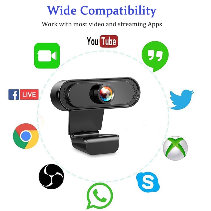 Webcam Mini HD 1080P 720P Tích Hợp Micro Tiện Dụng Cho Máy Tính