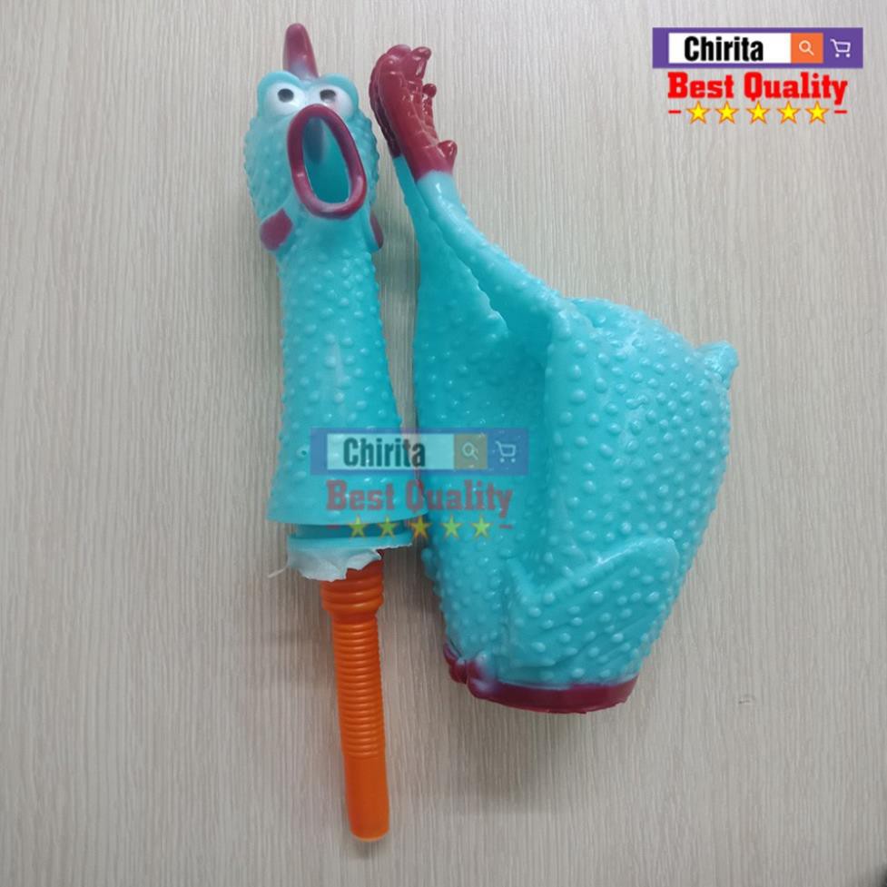 Gà La Hét SIZE 40cm MÀU XANH - Gà Đồ Chơi Cao Su - Gà Huấn Luyện Chó ( Shop Có 3 Size : 17cm,32cm,40cm)