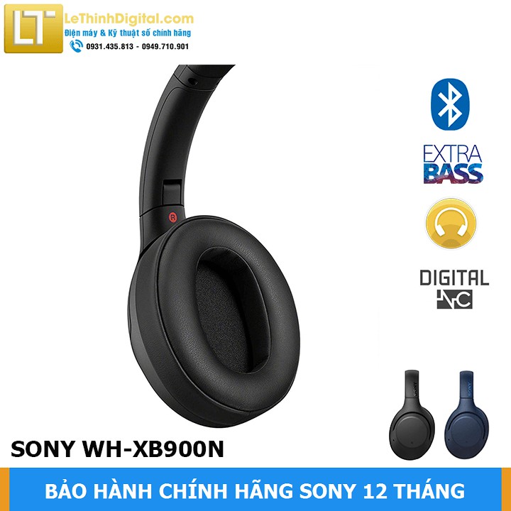 Tai nghe không dây Extra Bass Chống Ồn Sony WH-XB900N ( ĐEN ) | Hãng phân phối | Bảo hành chính hãng 12 tháng toàn quốc