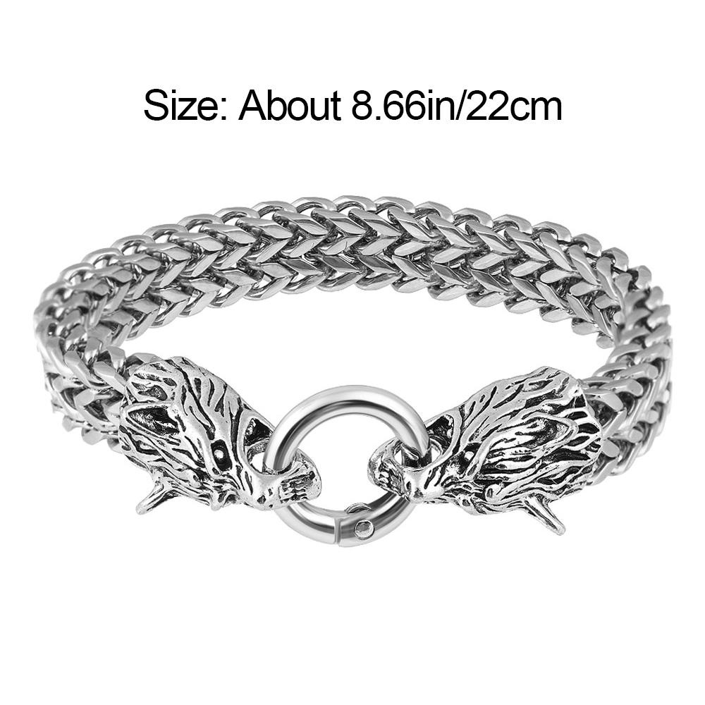 Vòng Đeo Tay Khóa Nhẫn Bằng Thép Không Gỉ Hình Đầu Lâu Thời Trang