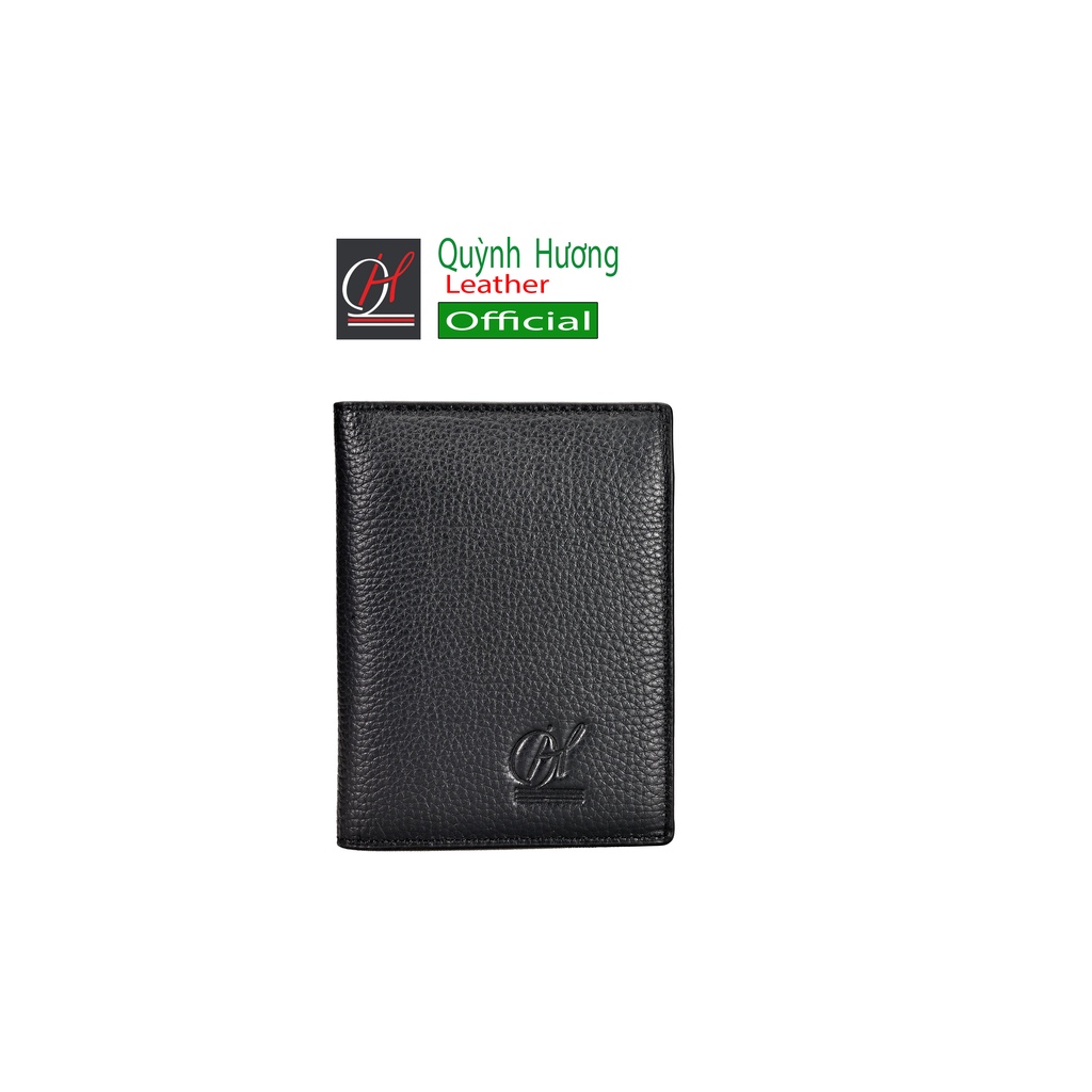 Ví nam da bò QH - 01 cao cấp Quỳnh Hương da thật Full hộp làm quà tặng bảo hành 24 tháng