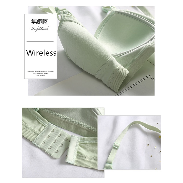 Áo lót vải cotton mềm không đường may có thể điều chỉnh thoải mái cho nữ