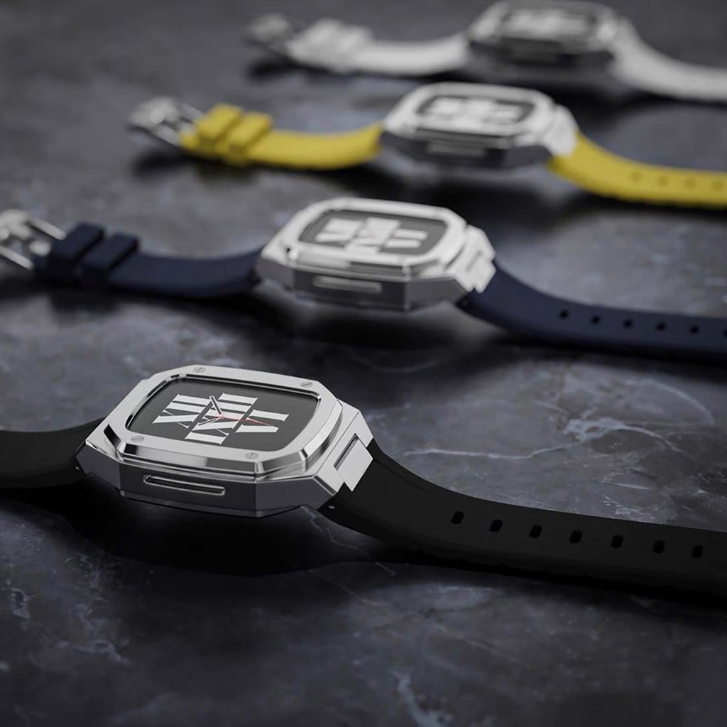 Phù Hợp Dây Đeo Bằng silicone Cho Đồng Hồ Thông Minh apple watch 7 6 se 5 4 44mm 45mm