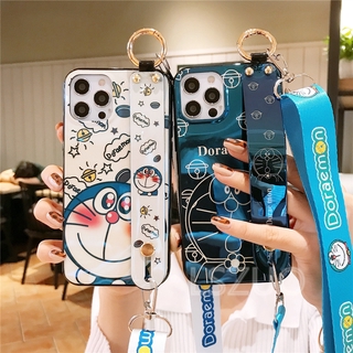 Ốp lưng hình Doraemon có dây cho Iphone 12 Mini 12 Pro Max 11 Pro Max X Xs Xr Xsmax 8 7 6 6S Plus Se 2020
