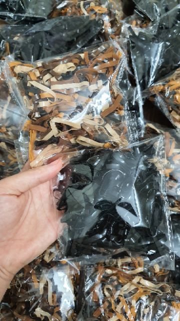 Túi Chun Nịt Buộc Tóc Màu Nâu, Đen Dày Dặn