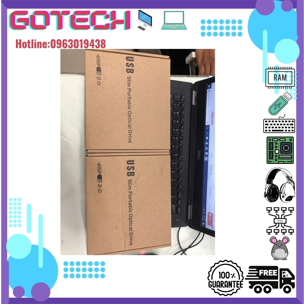Combo Box DVD + Ổ Đĩa DVDROM Gắn Ngoài Giao Tiếp USB 2.0 - Ổ Đĩa Di Động Tiện Dụng | BigBuy360 - bigbuy360.vn